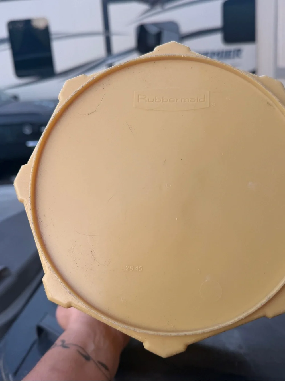 Mustard Yellow vintage retro waste basket